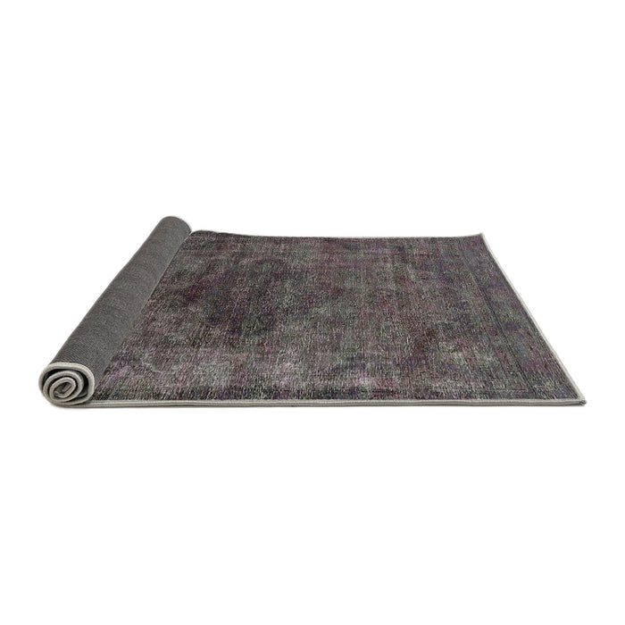 Sideview of Mid-Century Modern Charcoal Gray Oriental Rug, urb3150