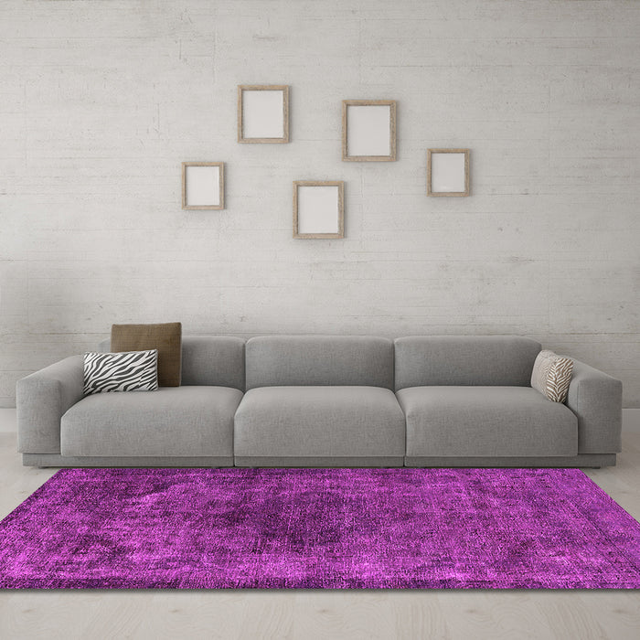 Machine Washable Oriental Pink Industrial Rug in a Living Room, wshurb3150pnk