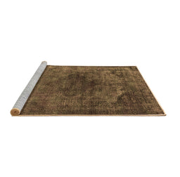 Sideview of Machine Washable Oriental Brown Industrial Rug, wshurb3150brn