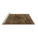 Sideview of Machine Washable Oriental Brown Industrial Rug, wshurb3150brn