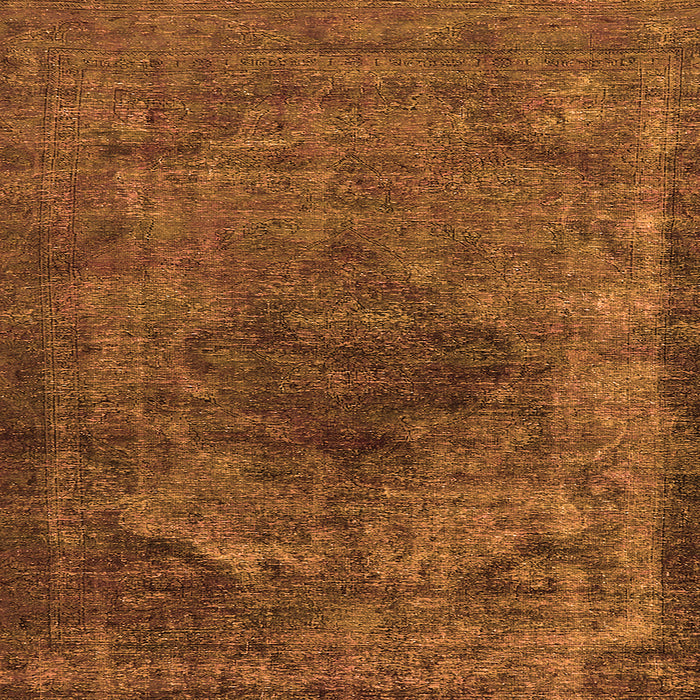 Square Oriental Orange Industrial Rug, urb3150org