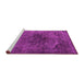 Sideview of Machine Washable Oriental Pink Industrial Rug, wshurb3150pnk