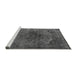 Sideview of Machine Washable Oriental Gray Industrial Rug, wshurb3150gry