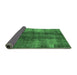 Sideview of Oriental Emerald Green Industrial Rug, urb3151emgrn