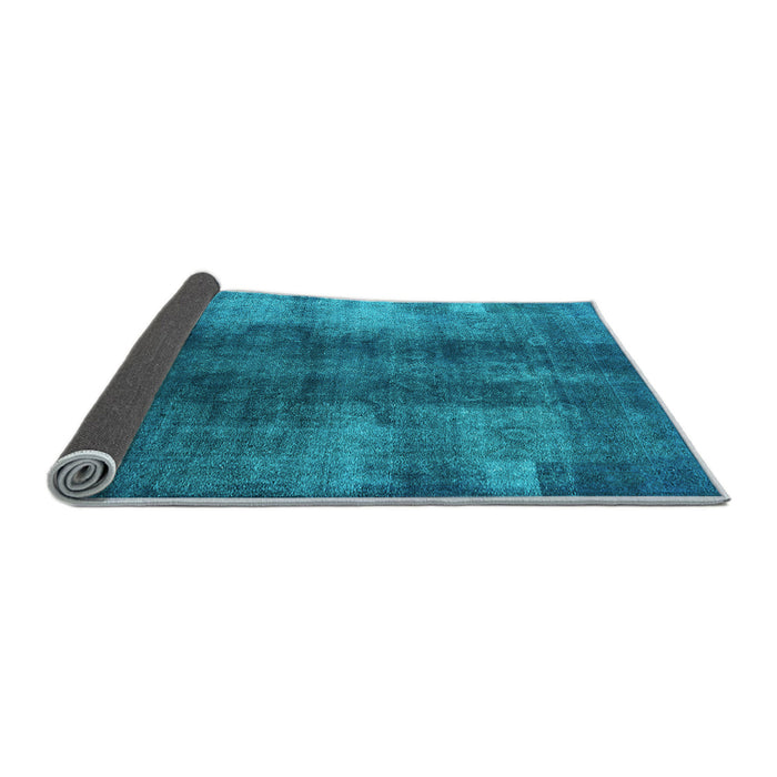 Sideview of Oriental Light Blue Industrial Rug, urb3151lblu