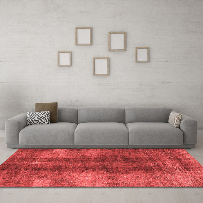 Industrial Red Washable Rugs