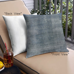 Front View of Mid-Century Modern Urban Square Light Slate Gray Throw Pillow, 18 inch by 18 inch, pwurb3151