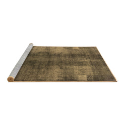 Sideview of Machine Washable Oriental Brown Industrial Rug, wshurb3151brn