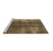 Sideview of Machine Washable Oriental Brown Industrial Rug, wshurb3151brn