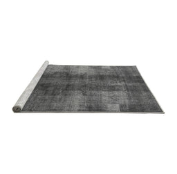 Sideview of Machine Washable Oriental Gray Industrial Rug, wshurb3151gry