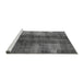 Sideview of Machine Washable Oriental Gray Industrial Rug, wshurb3151gry