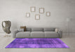 Machine Washable Oriental Purple Industrial Area Rugs in a Living Room, wshurb3151pur