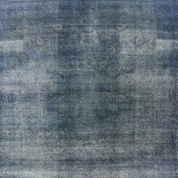 Square Machine Washable Industrial Modern Light Slate Gray Rug, wshurb3151