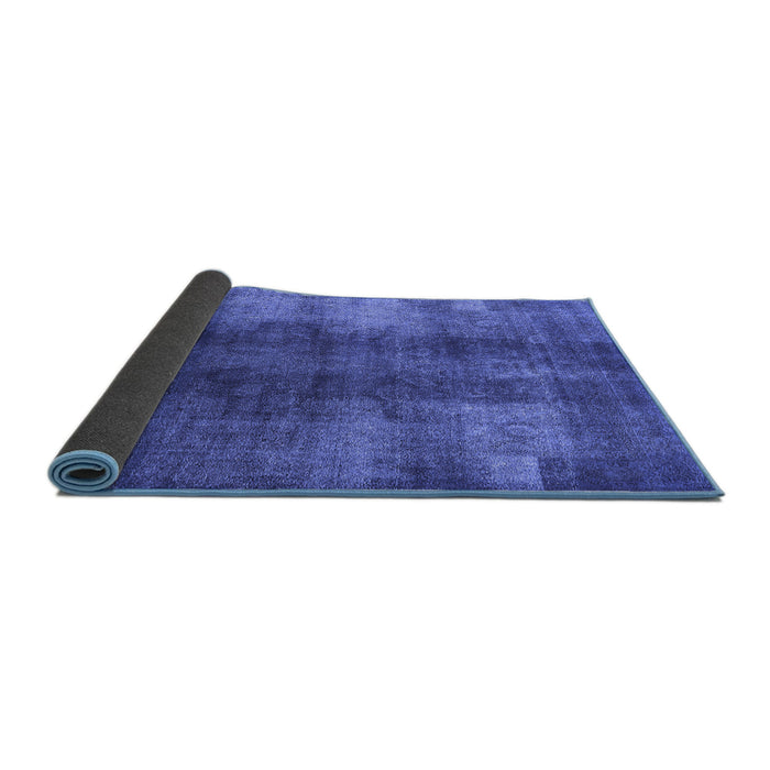 Sideview of Oriental Blue Industrial Rug, urb3151blu