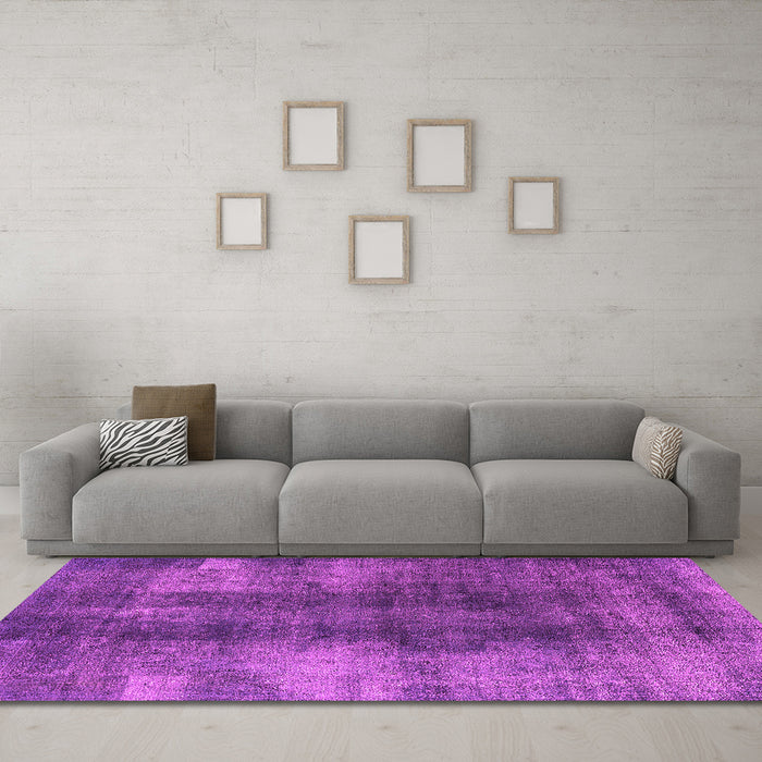 Machine Washable Oriental Pink Industrial Rug in a Living Room, wshurb3151pnk