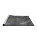 Sideview of Machine Washable Industrial Modern Gray Rug, wshurb3152