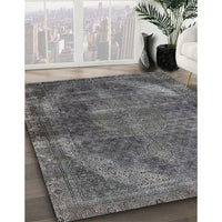 Mid-Century Modern Gray Oriental Rug, urb3152