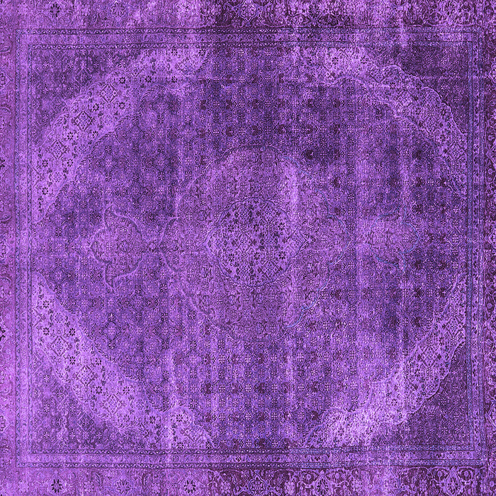 Square Machine Washable Oriental Purple Industrial Area Rugs, wshurb3152pur