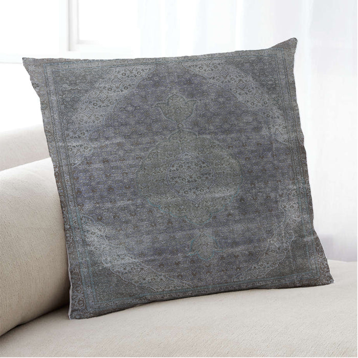 Lifestyle Image of Mid-Century Modern Urban Square Gray Throw Pillow, 18 inch by 18 inch, pwurb3152