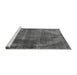 Sideview of Machine Washable Oriental Gray Industrial Rug, wshurb3152gry