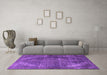 Machine Washable Oriental Purple Industrial Area Rugs in a Living Room, wshurb3152pur