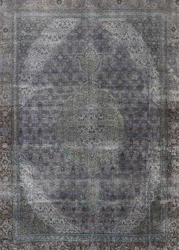 Mid-Century Modern Gray Oriental Rug, urb3152