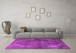 Machine Washable Oriental Pink Industrial Rug in a Living Room, wshurb3152pnk