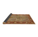 Sideview of Mid-Century Modern Mahogany Brown Oriental Rug, urb3153