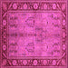 Square Oriental Pink Industrial Rug, urb3153pnk