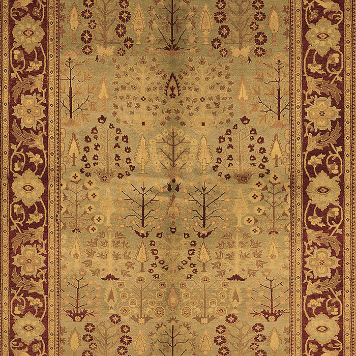 Machine Washable Oriental Brown Industrial Rug, wshurb3153brn