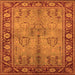 Square Oriental Orange Industrial Rug, urb3153org