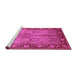 Sideview of Machine Washable Oriental Pink Industrial Rug, wshurb3153pnk