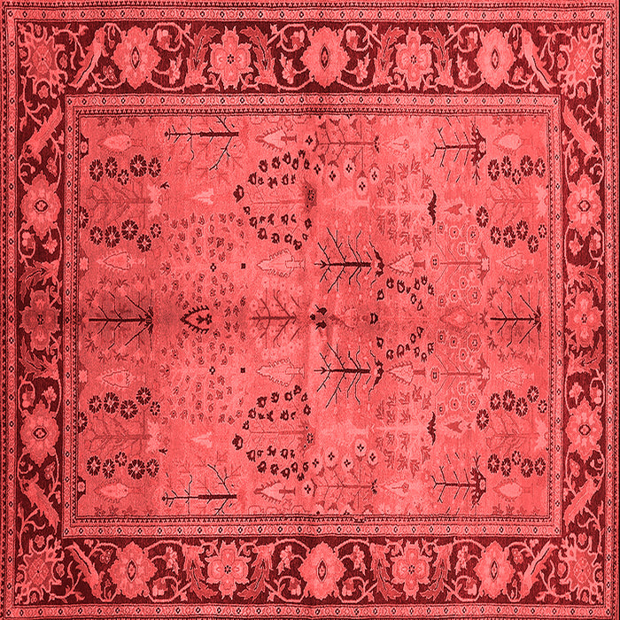 Machine Washable Oriental Red Industrial Rug, wshurb3153red