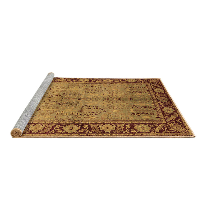 Sideview of Machine Washable Oriental Brown Industrial Rug, wshurb3153brn