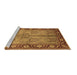 Sideview of Machine Washable Oriental Brown Industrial Rug, wshurb3153brn