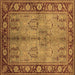 Square Oriental Brown Industrial Rug, urb3153brn