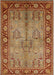 Mid-Century Modern Mahogany Brown Oriental Rug, urb3153