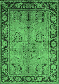 Oriental Emerald Green Industrial Rug, urb3153emgrn