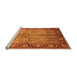 Sideview of Machine Washable Oriental Orange Industrial Area Rugs, wshurb3153org