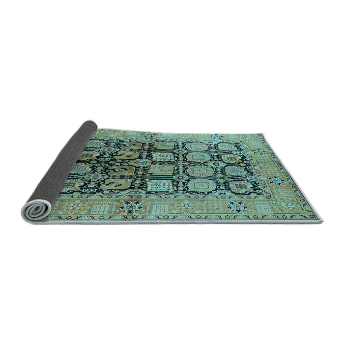 Sideview of Oriental Light Blue Industrial Rug, urb3154lblu