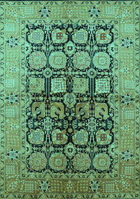 Oriental Turquoise Industrial Rug, urb3154turq