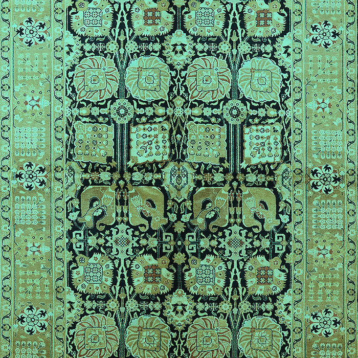 Oriental Turquoise Industrial Rug, urb3154turq