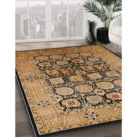 Mid-Century Modern Red Brown Oriental Rug, urb3154