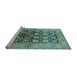 Sideview of Machine Washable Oriental Light Blue Industrial Rug, wshurb3154lblu