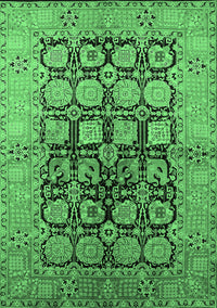 Oriental Emerald Green Industrial Rug, urb3154emgrn