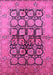 Machine Washable Oriental Pink Industrial Rug, wshurb3154pnk