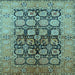 Square Oriental Light Blue Industrial Rug, urb3154lblu