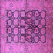 Square Machine Washable Oriental Purple Industrial Area Rugs, wshurb3154pur