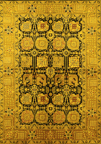 Oriental Yellow Industrial Rug, urb3154yw