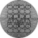 Round Oriental Gray Industrial Rug, urb3154gry